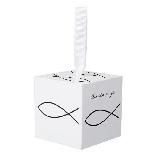 Christelijk vissymbool Ichthys Thunder_Cove Decoratie (Voorkant hoekig)