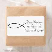 Christelijk vissymbool Ichthys Thunder_Cove Etiket (Insitu)