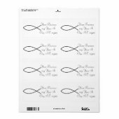 Christelijk vissymbool Ichthys Thunder_Cove Etiket (Full Sheet)