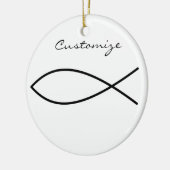 Christelijk vissymbool Ichthys Thunder_Cove Keramisch Ornament (Links)