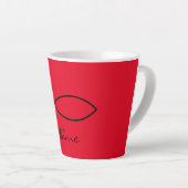 Christelijk vissymbool Ichthys Thunder_Cove Latte Mok (Rechterhoek)