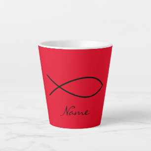 Christelijk vissymbool Ichthys Thunder_Cove Latte Mok