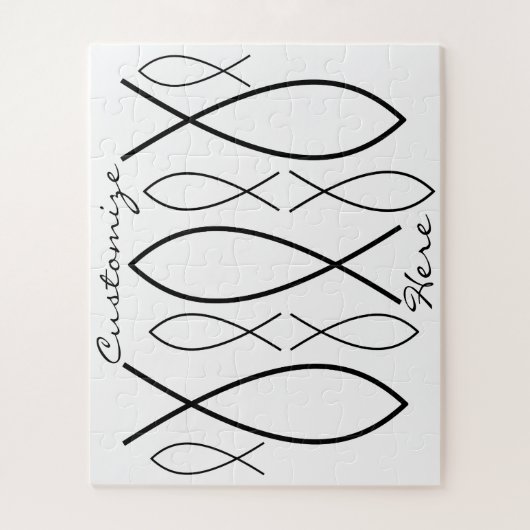 Christelijk vissymbool Ichthys Thunder_Cove Legpuzzel (Verticaal)