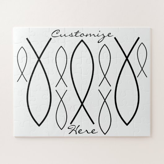 Christelijk vissymbool Ichthys Thunder_Cove Legpuzzel (Horizontaal)