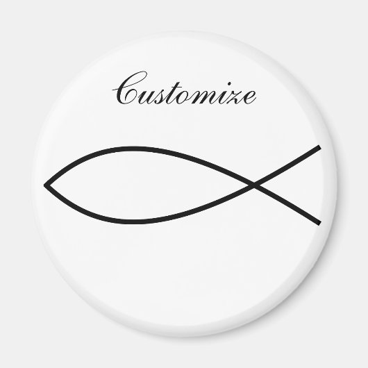 Christelijk vissymbool Ichthys Thunder_Cove Magneet (Voorkant)