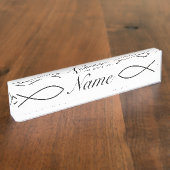 Christelijk vissymbool Ichthys Thunder_Cove Naambordje (Zijkant)