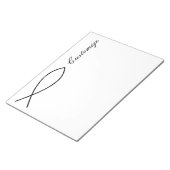 Christelijk vissymbool Ichthys Thunder_Cove Notitieblok (Schuin)
