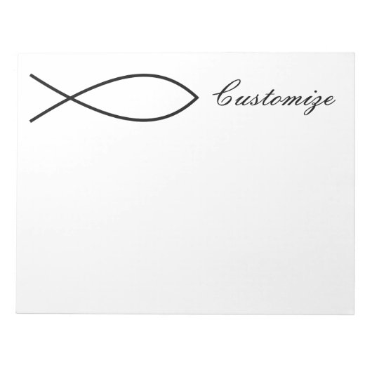 Christelijk vissymbool Ichthys Thunder_Cove Notitieblok (Voorkant)