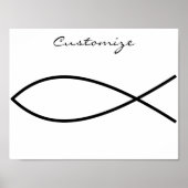 Christelijk vissymbool Ichthys Thunder_Cove Poster (Voorkant)