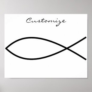 Christelijk vissymbool Ichthys Thunder_Cove Poster