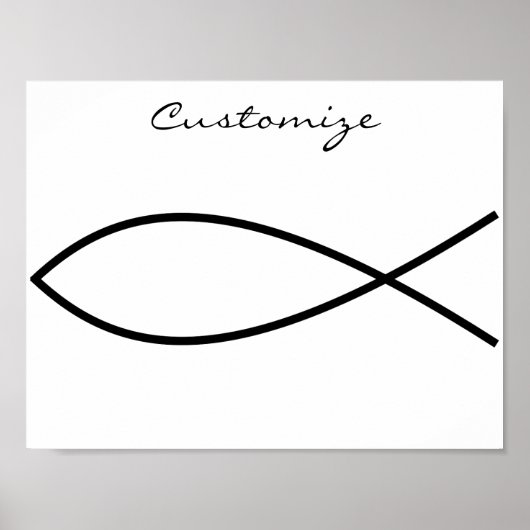 Christelijk vissymbool Ichthys Thunder_Cove Poster (Voorkant)