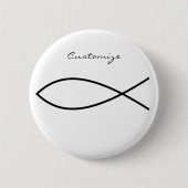 Christelijk vissymbool Ichthys Thunder_Cove Ronde Button 5,7 Cm (Voorkant)