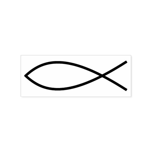 Christelijk vissymbool Ichthys Thunder_Cove Rubberstempel (Gestempeld)