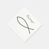 Christelijk vissymbool Ichthys Thunder_Cove Servet (Hoek)