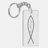 Christelijk vissymbool Ichthys Thunder_Cove Sleutelhanger (Voorkant Links)