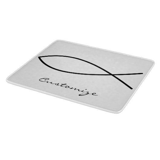 Christelijk vissymbool Ichthys Thunder_Cove Snijplank (Hoek)