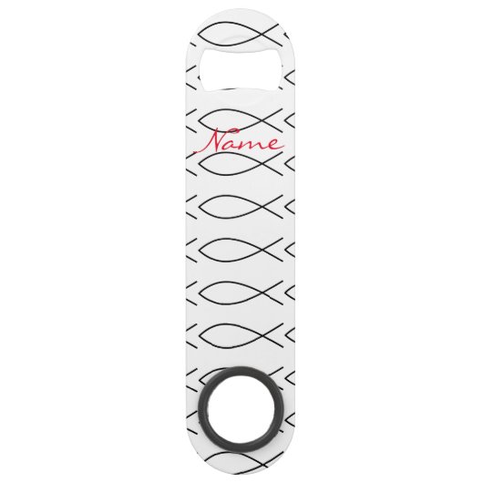 Christelijk vissymbool Ichthys Thunder_Cove Speed Flessenopener (Voorkant)