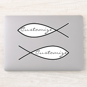 Christelijk vissymbool Ichthys Thunder_Cove Sticker