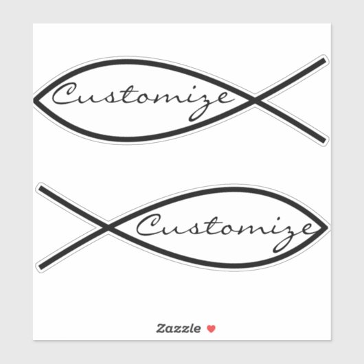 Christelijk vissymbool Ichthys Thunder_Cove Sticker (Vel)