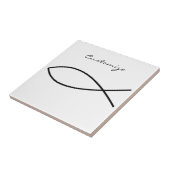 Christelijk vissymbool Ichthys Thunder_Cove Tegeltje (Zijkant)