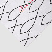 Christelijk vissymbool Ichthys Thunder_Cove Tissuepapier (Detail)