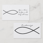 Christelijk vissymbool Ichthys Thunder_Cove Visitekaartje (Voorkant / Achterkant)