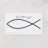 Christelijk vissymbool Ichthys Thunder_Cove Visitekaartje (Achterkant)