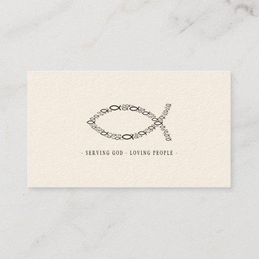 Christelijk vissymbool | Inspirerend Visitekaartje (Achterkant)