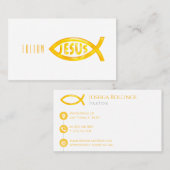 Christelijk vissymbool | Inspirerend Visitekaartje (Voorkant / Achterkant)