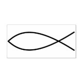 Christelijk vissymbool, kunststempel rubberstempel (Afrduk)