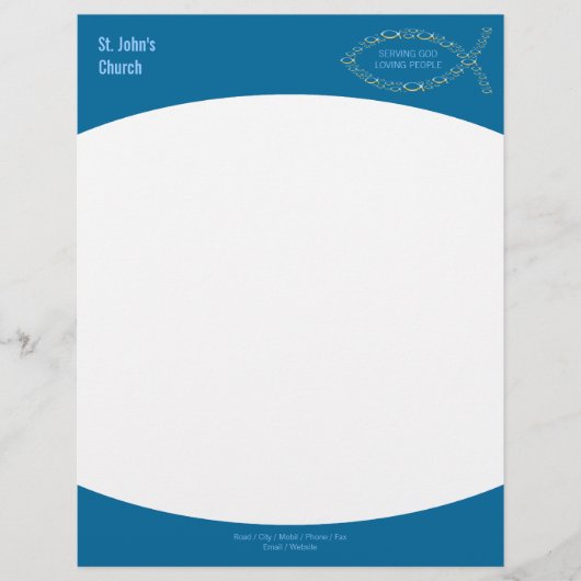 Christelijk vissymbool Letterhead Briefhoofd Ontwerp (Voorkant)
