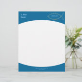 Christelijk vissymbool Letterhead Briefhoofd Ontwerp (Staand voorkant)