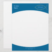 Christelijk vissymbool Letterhead Briefhoofd Ontwerp (Voorkant / Achterkant)