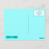 Christelijk vissymbool - LOUD! Blauw en Aqua Briefkaart (Achterkant)