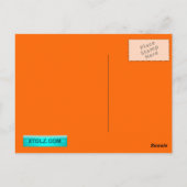 Christelijk vissymbool - LOUD! Oranje en rood Briefkaart (Achterkant)
