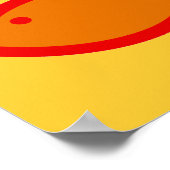 Christelijk vissymbool - LOUD! Oranje en rood Poster (Hoek)