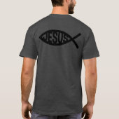 Christelijk vissymbool met Jezus naam T-shirt (Achterkant)