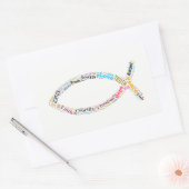 Christelijk vissymbool rechthoekige sticker (Envelop)