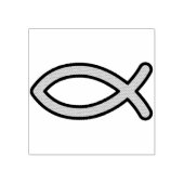 Christelijk vissymbool rubberstempel (Afrduk)
