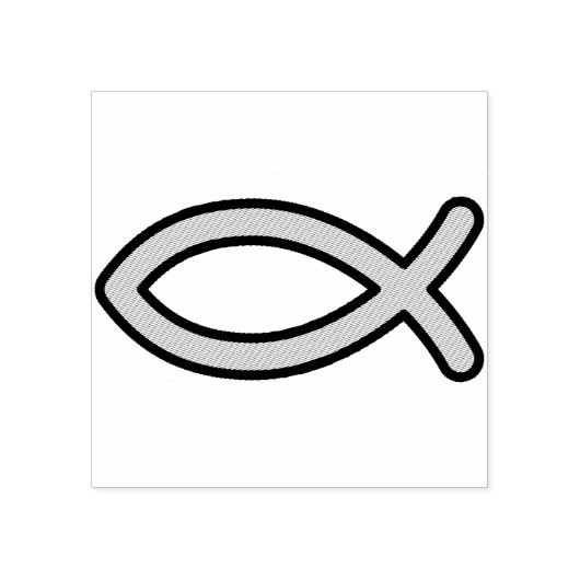 Christelijk vissymbool rubberstempel (Afrduk)