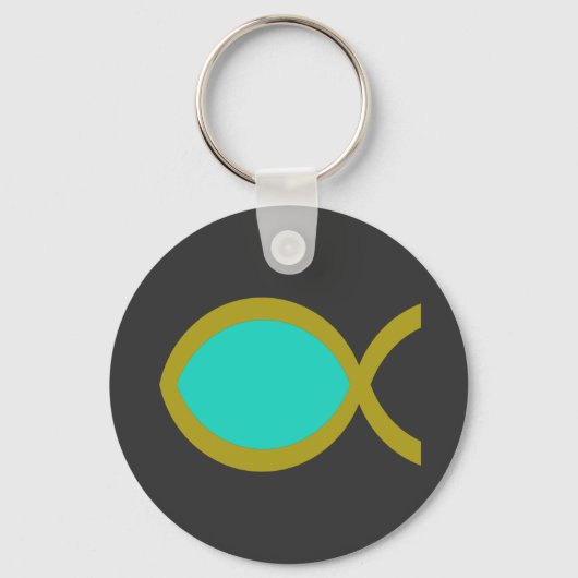 Christelijk vissymbool sleutelhanger (Voorkant)