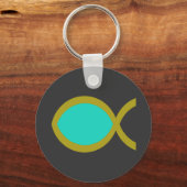 Christelijk vissymbool sleutelhanger (Voorkant)