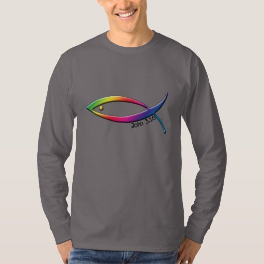Christelijk vissymbool t-shirt (Voorkant)
