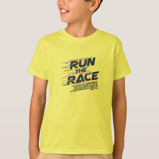 Christelijk Voer het Shirt Race uit voor kinderen (Voorkant)