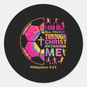 Christelijk Voetbal T Shirt Meisjes Tiener Kindere Ronde Sticker