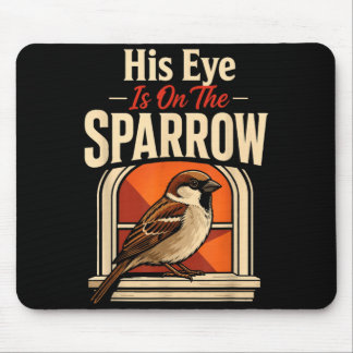 Christelijk vogels kijken zijn oog is op de mus ca muismat