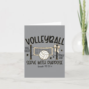 Christelijk Volleybal Serveer Met Doel Game Dag Kaart