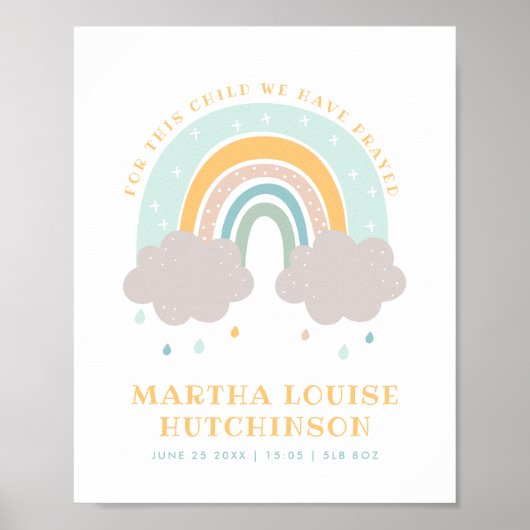 Christelijk voor deze kinderregenboogstraten poster (Voorkant)