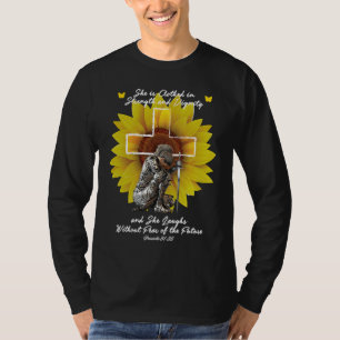 Christelijk  Voor Vrouwen Kruis Bijbelvers Zonnebl T-shirt