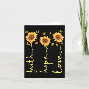 Christelijk voor Vrouwen Zonnebloem Geloof Hoop Li Kaart